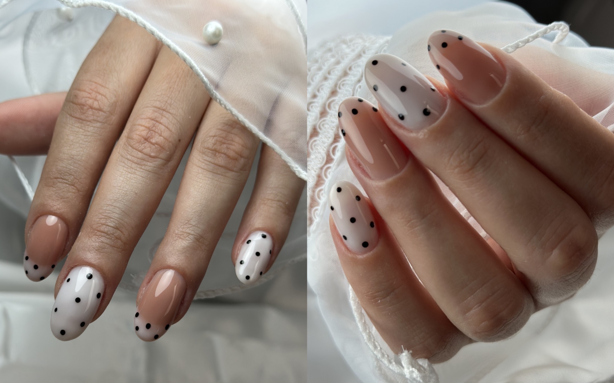 Polka dot nail art